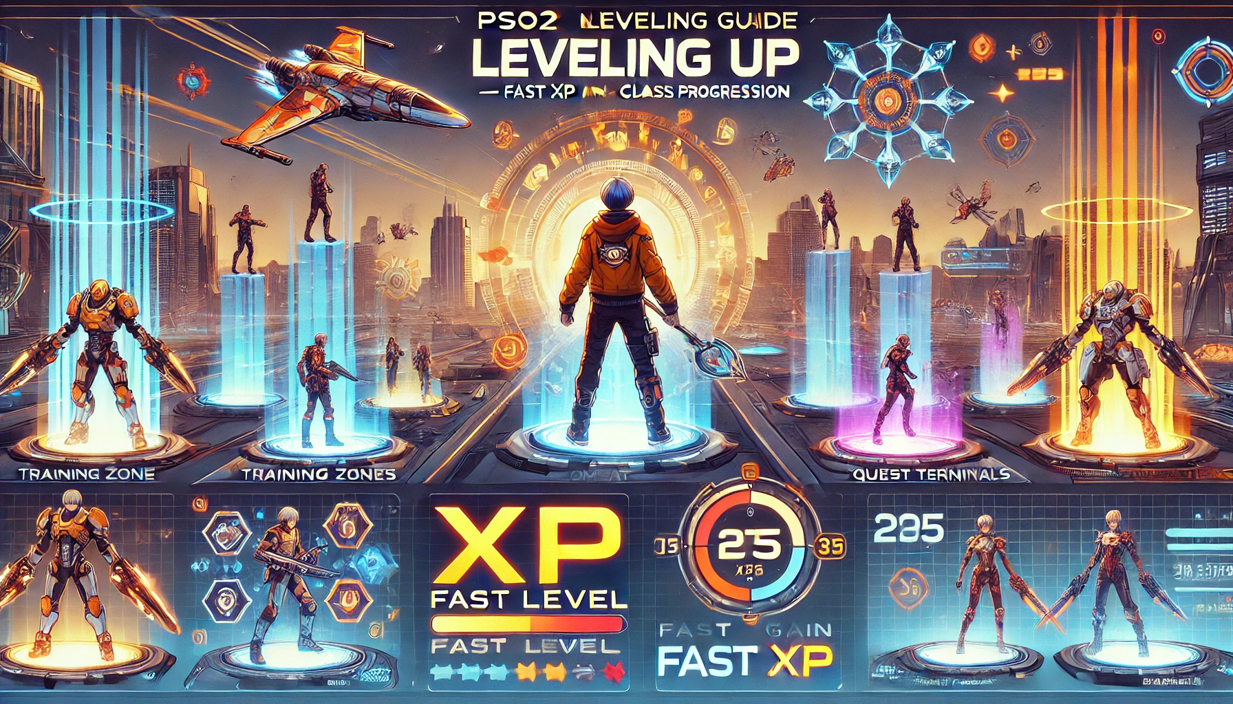 PSO2 NGS leveling guide 2025, PSO2 New Genesis fast leveling, PSO2 NGS EXP farming, PSE Burst EXP guide, fastest leveling methods NGS, PSO2 daily tasks EXP, PSO2 subclass leveling