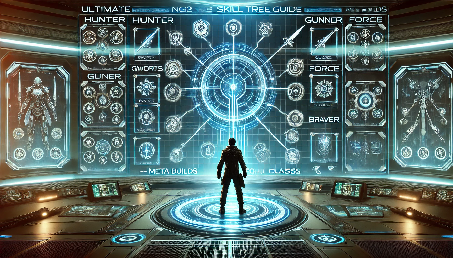 PSO2 NGS skill tree guide 2025, PSO2 New Genesis meta builds, best skills Hunter NGS, Fighter Overload build, Ranger Blight Rounds tree, Gunner Chain Trigger build, Force skill tree PP sustain