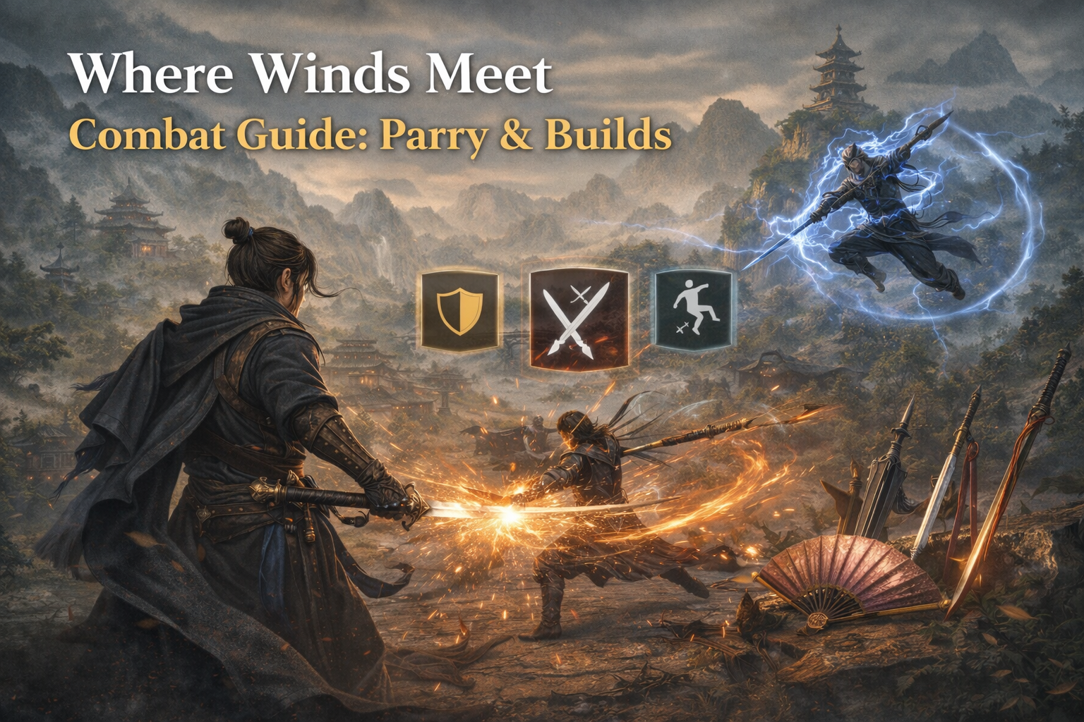 Where Winds Meet parry guide, Where Winds Meet deflect, block vs parry Where Winds Meet, Where Winds Meet dodge-only attacks, Where Winds Meet best builds, Where Winds Meet weapon swapping