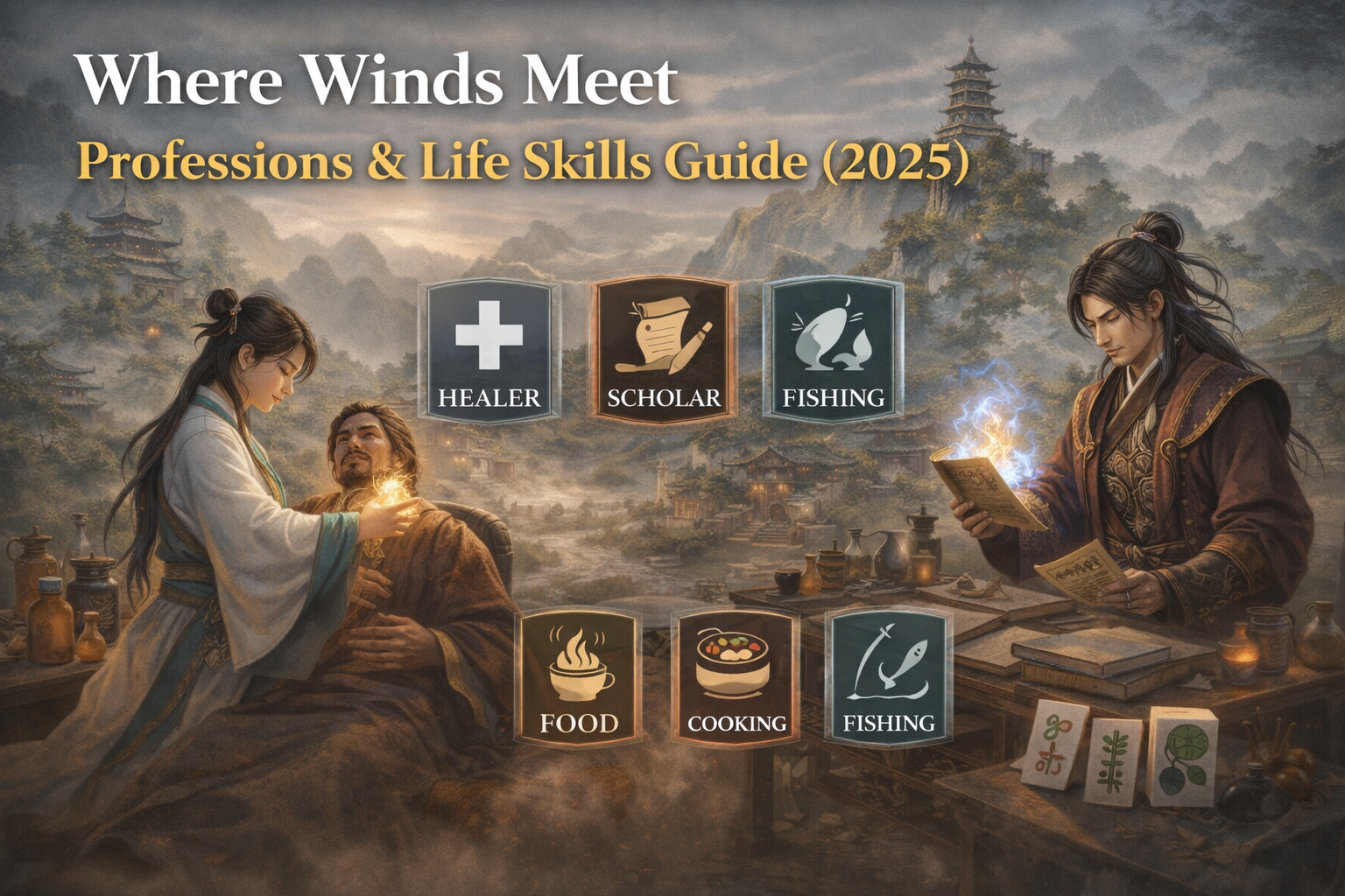 Where Winds Meet professions, Where Winds Meet Healer profession, Where Winds Meet Scholar profession, Where Winds Meet life skills Where Winds Meet professions, Where Winds Meet Healer profession, Where Winds Meet Scholar profession, Where Winds Meet life skills