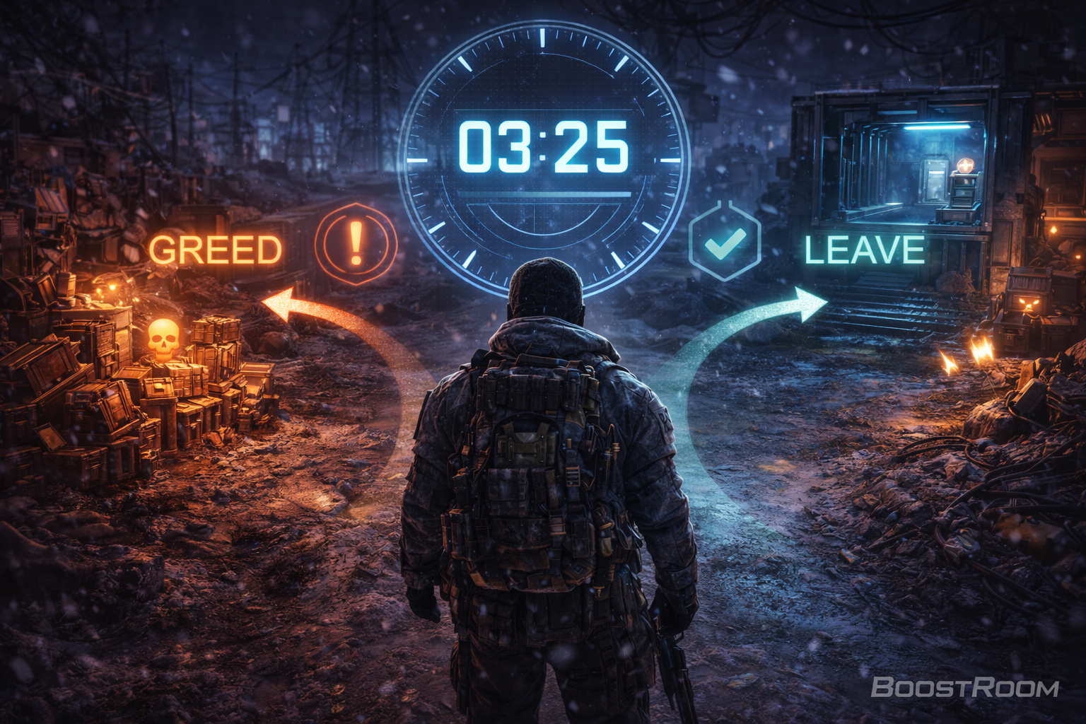 ARC Raiders extraction timing, when to extract ARC Raiders, leave early vs greed, extraction shutdown time