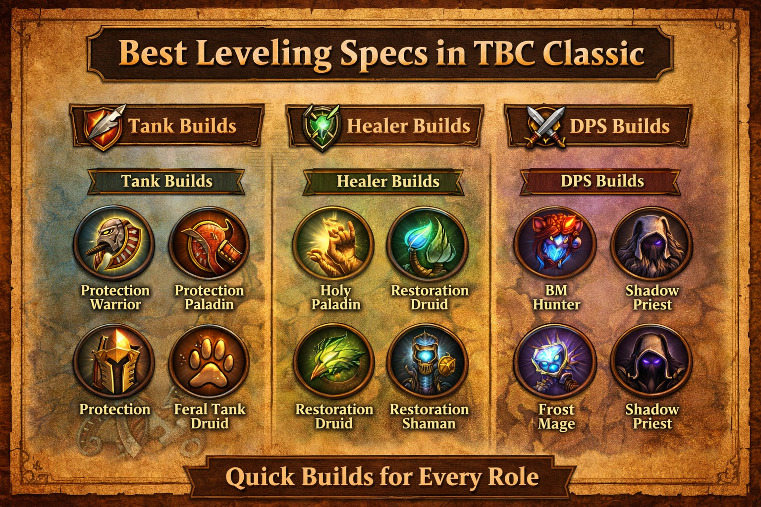 best leveling spec TBC Classic, TBC Classic leveling builds, WoW TBC Classic talent builds, fastest leveling spec TBC