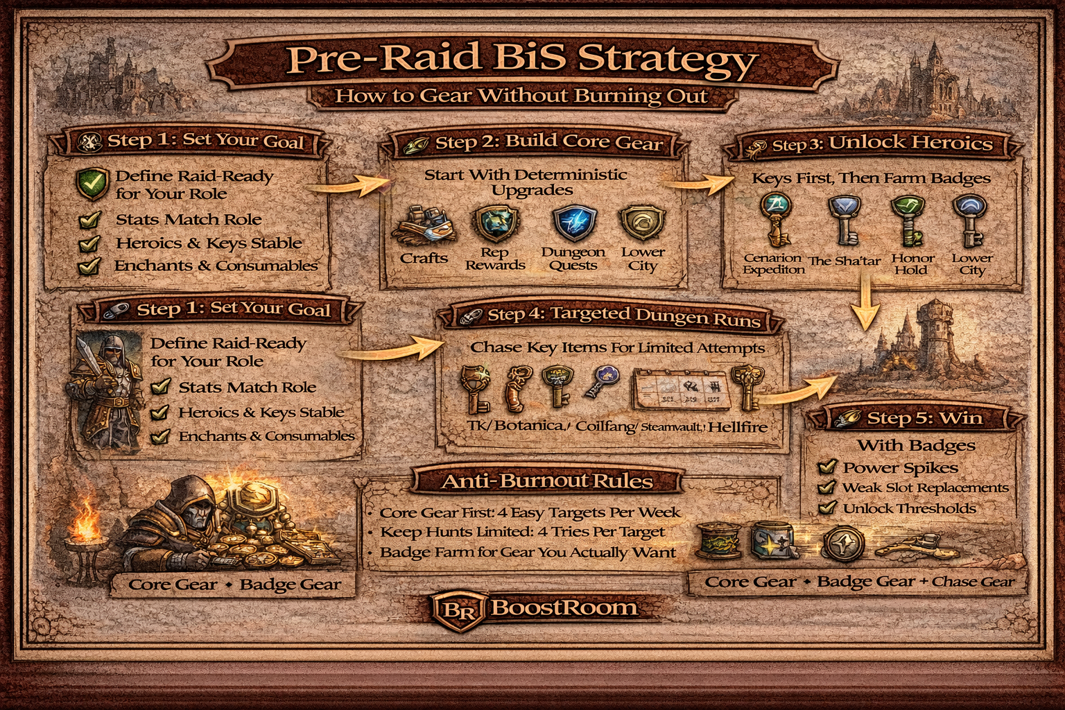 TBC Classic pre-raid BiS strategy, pre-bis without burnout, fastest pre-raid gearing TBC