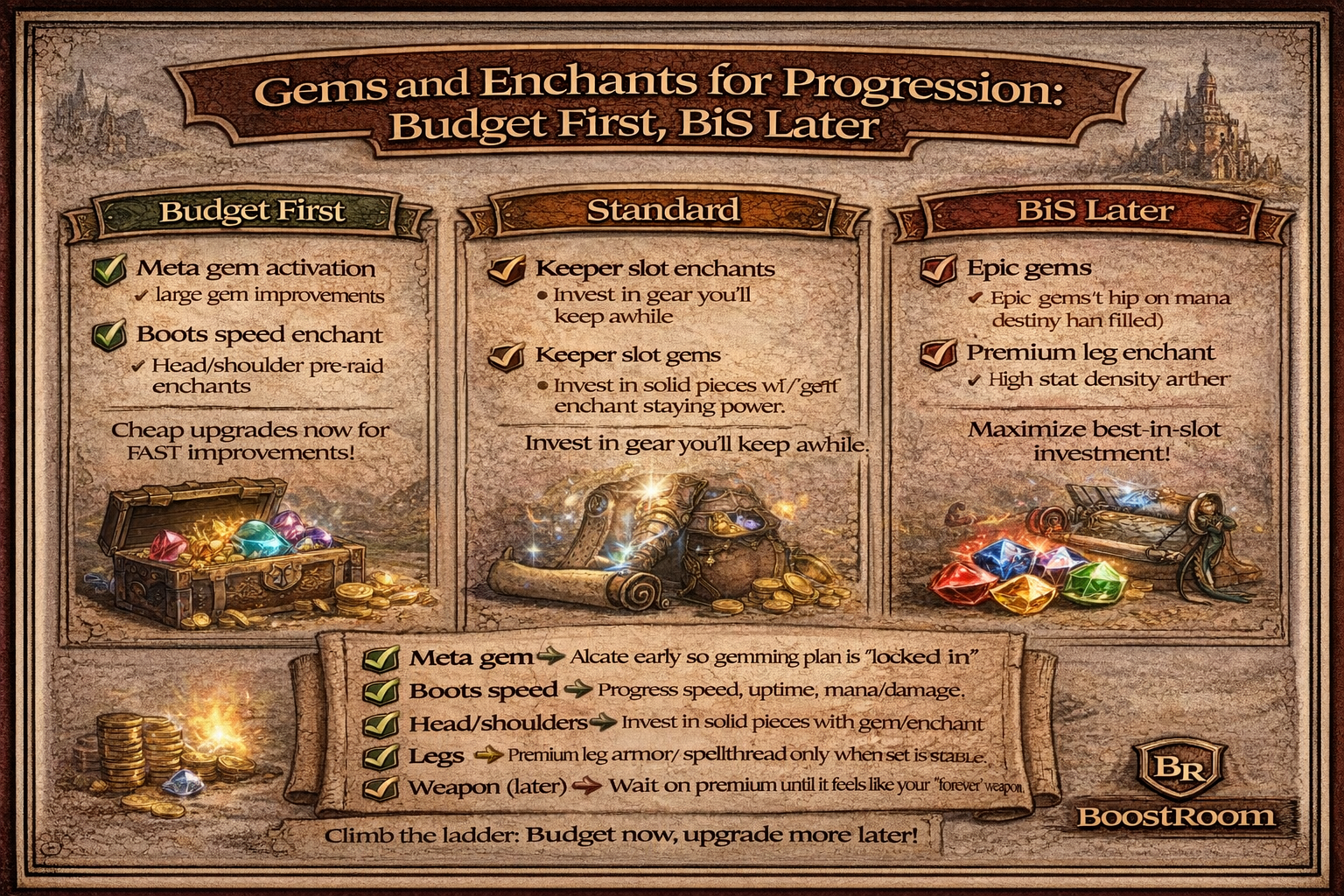 TBC Classic gems and enchants, budget enchants TBC, best enchants pre-raid TBC, gemming guide TBC Classic, meta gem TBC