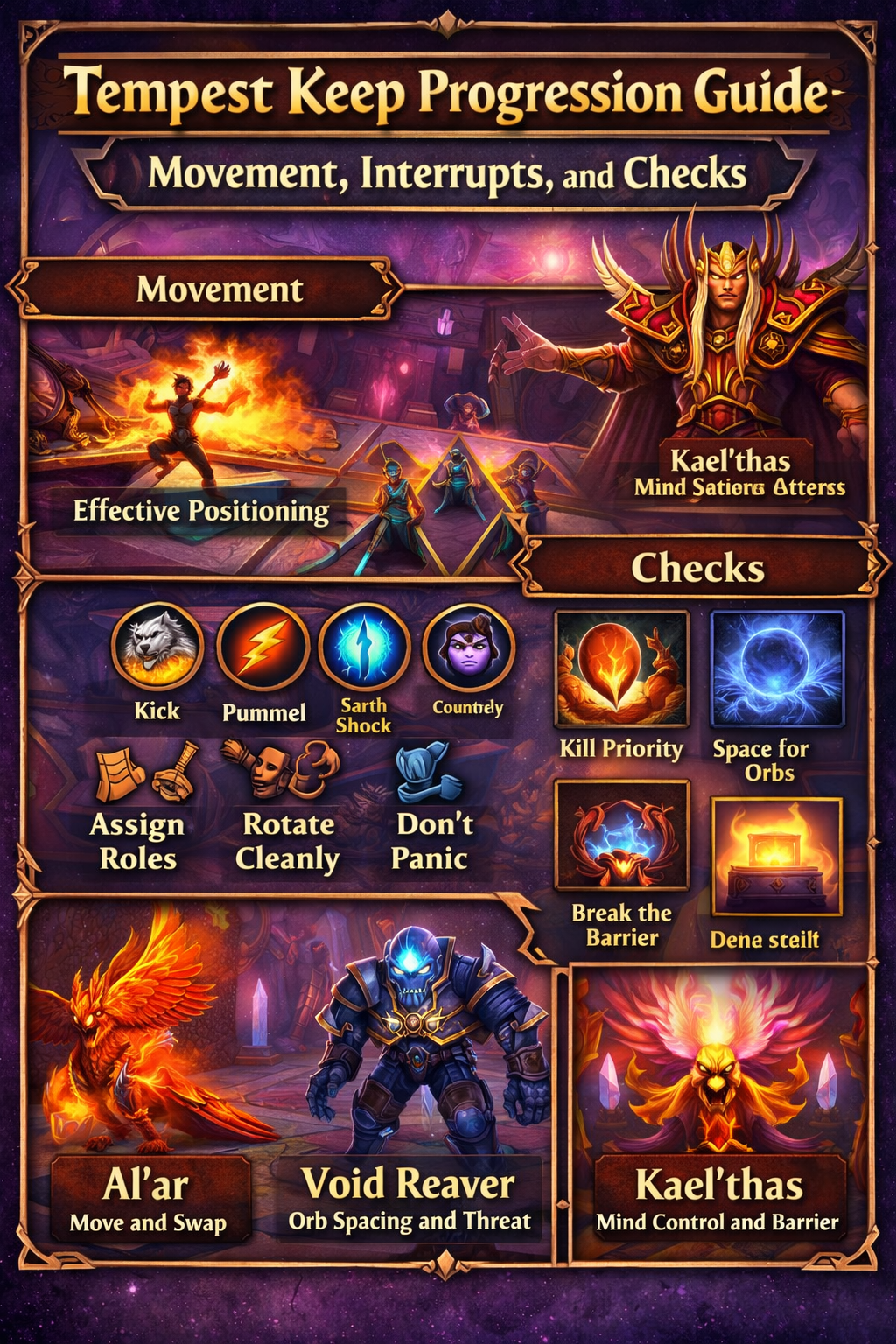 Tempest Keep progression guide, The Eye raid guide, Kael’thas strategy, Al’ar movement, Void Reaver Arcane Orb