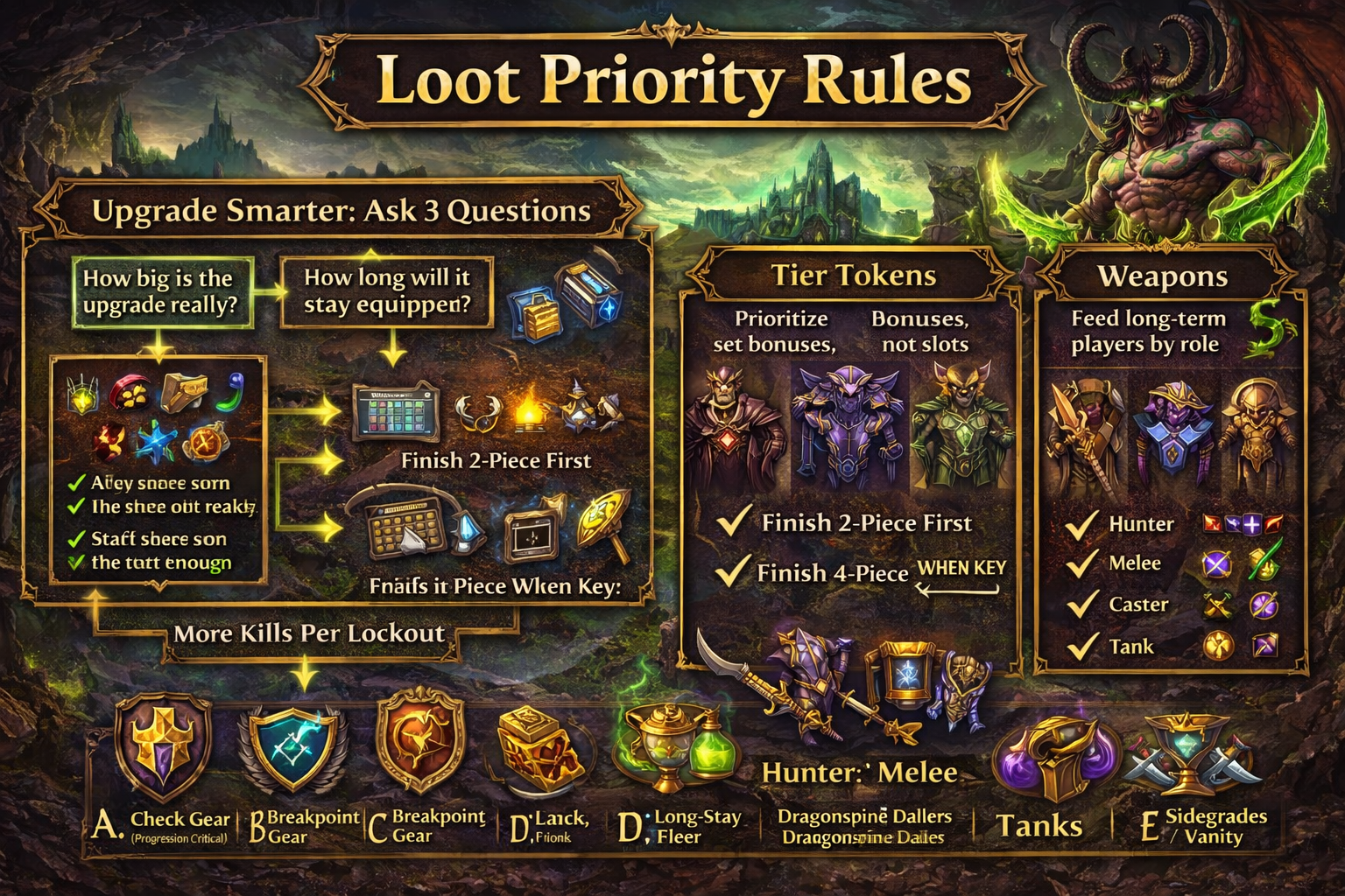 TBC Classic loot priority rules, loot council TBC, DKP TBC, EPGP TBC, soft reserve TBC, GDKP rules TBC, tier token priority T4 T5 T6 TBC Classic loot priority rules, loot council TBC, DKP TBC, EPGP TBC, soft reserve TBC, GDKP rules TBC, tier token priority T4 T5 T6