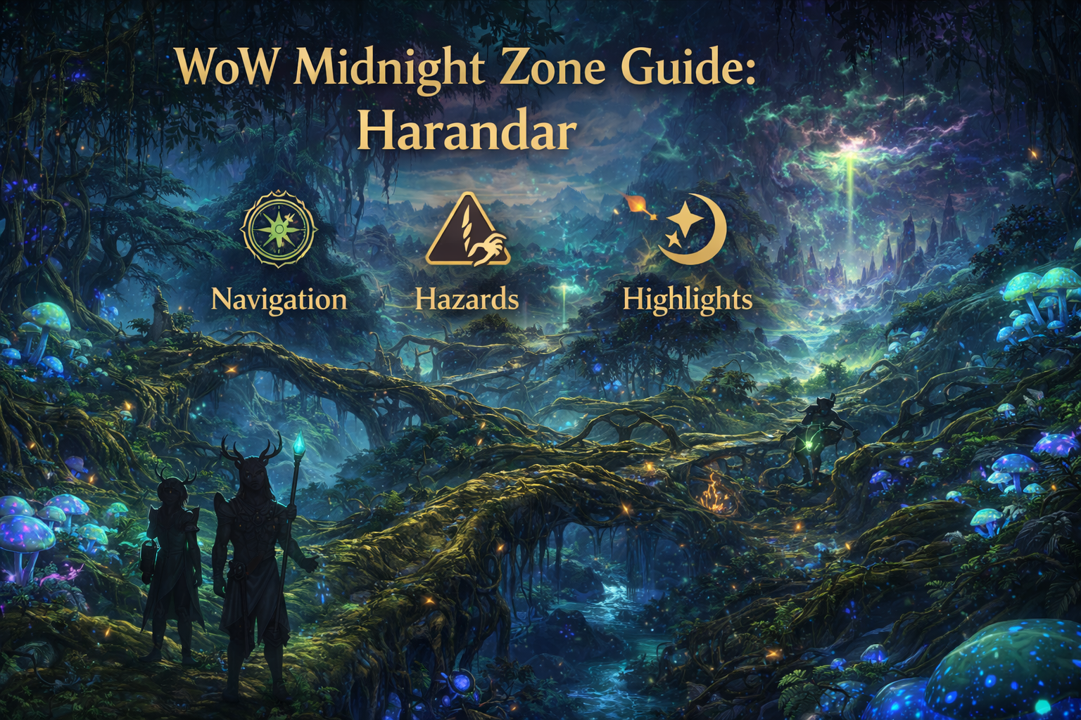 Midnight Harandar guide, Harandar navigation tips, Harandar hazards, Harandar highlights, rootways travel, Haranir zone, Hara’ti Tribe, Legends of the Haranir activity, magical paintings Midnight