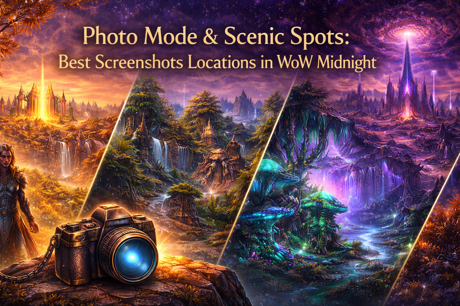 WoW Midnight photo mode, Midnight scenic spots, WoW Midnight screenshot locations, Silvermoon City screenshots, Eversong Woods photography, Ghostlands Eversong blend WoW Midnight photo mode, Midnight scenic spots, WoW Midnight screenshot locations, Silvermoon City screenshots, Eversong Woods photography, Ghostlands Eversong blend