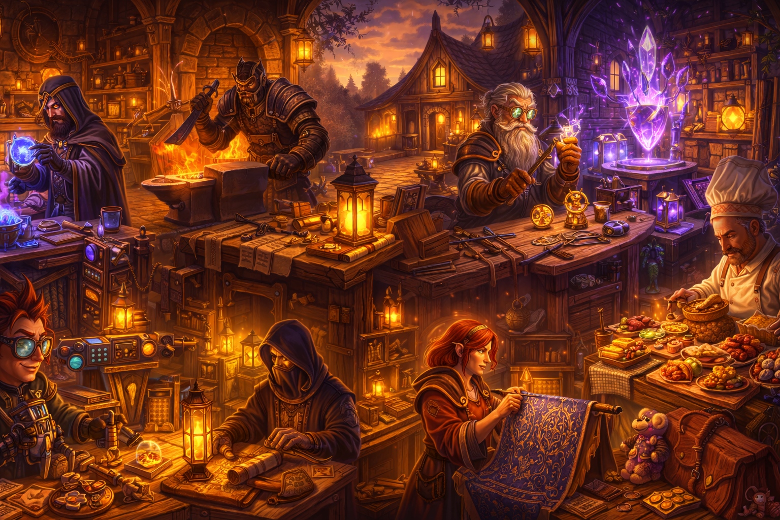 WoW Midnight housing professions, who crafts housing decor WoW, WoW housing crafting guide, WoW Midnight lumber, WoW housing dyes, crafting decor items Midnight