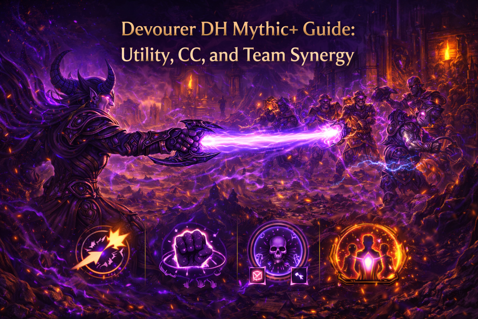 Devourer DH Mythic+ guide, Devourer Demon Hunter utility, Devourer DH crowd control, Devourer DH interrupts, Devourer DH stuns, Void Nova Mythic+, Sigil of Misery Mythic+ Devourer DH Mythic+ guide, Devourer Demon Hunter utility, Devourer DH crowd control, Devourer DH interrupts, Devourer DH stuns, Void Nova Mythic+, Sigil of Misery Mythic+