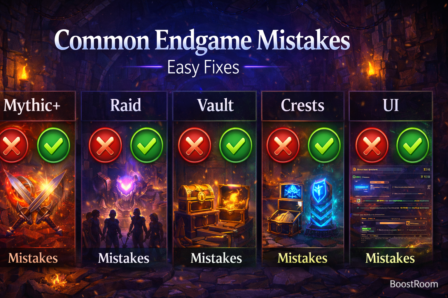 WoW Midnight endgame mistakes, Midnight Mythic+ mistakes, Midnight raid mistakes, Midnight gearing mistakes, Midnight weekly routine, Great Vault Midnight tips, crest-only upgrades Midnight