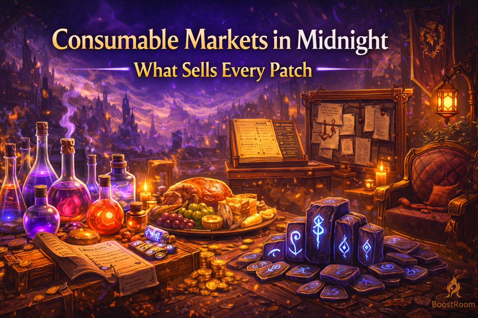 WoW Midnight consumables market, Midnight consumables guide, what sells every patch WoW, best consumables to sell Midnight, alchemy gold Midnight, cooking gold Midnight,